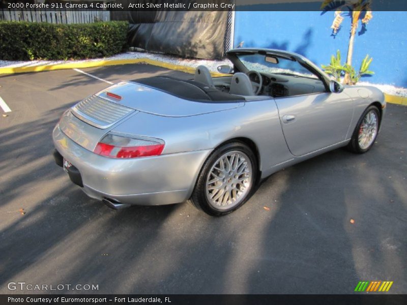 Arctic Silver Metallic / Graphite Grey 2000 Porsche 911 Carrera 4 Cabriolet