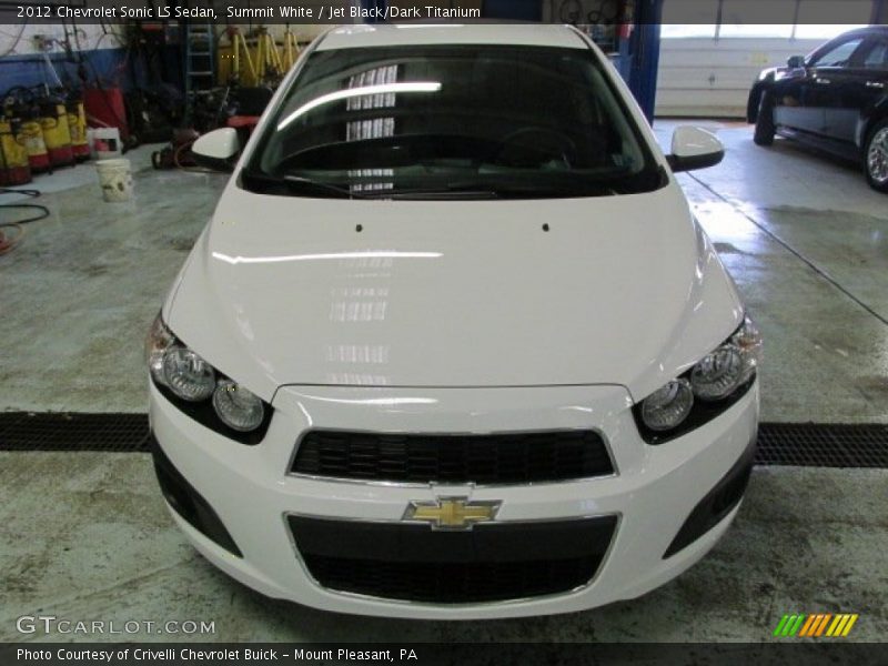 Summit White / Jet Black/Dark Titanium 2012 Chevrolet Sonic LS Sedan