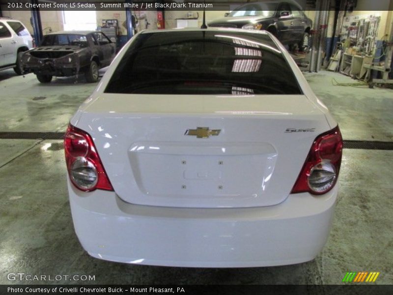 Summit White / Jet Black/Dark Titanium 2012 Chevrolet Sonic LS Sedan