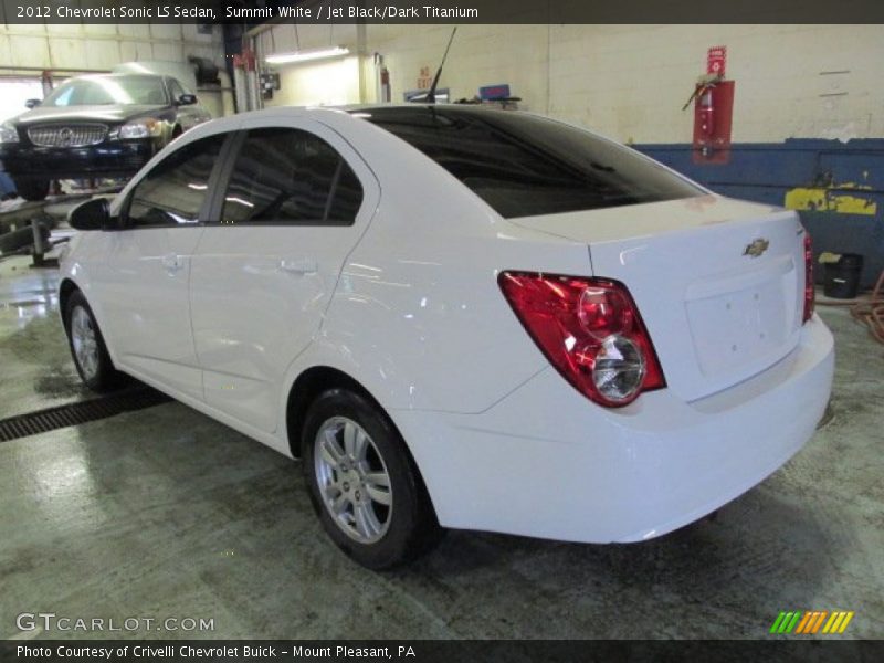 Summit White / Jet Black/Dark Titanium 2012 Chevrolet Sonic LS Sedan