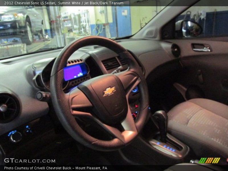 Summit White / Jet Black/Dark Titanium 2012 Chevrolet Sonic LS Sedan