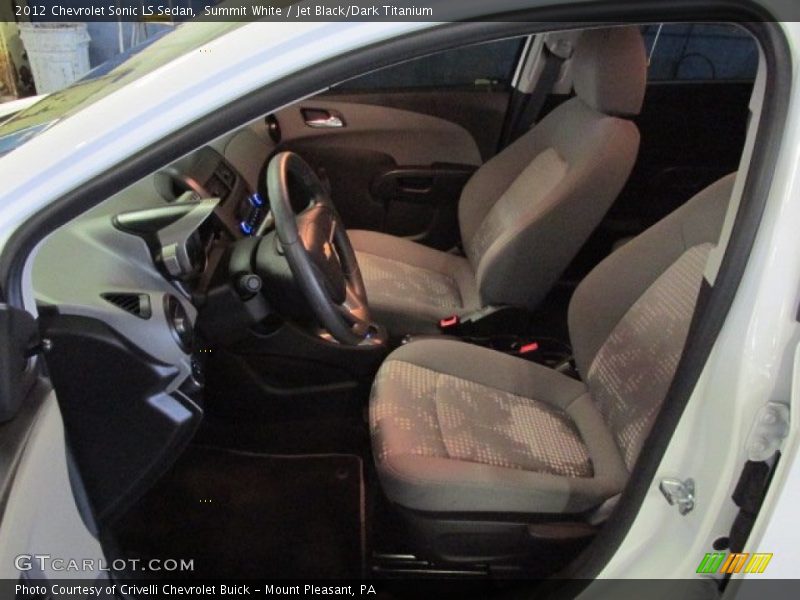 Summit White / Jet Black/Dark Titanium 2012 Chevrolet Sonic LS Sedan