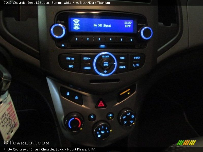 Summit White / Jet Black/Dark Titanium 2012 Chevrolet Sonic LS Sedan