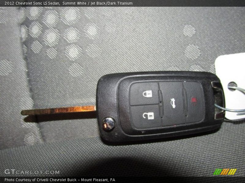 Summit White / Jet Black/Dark Titanium 2012 Chevrolet Sonic LS Sedan