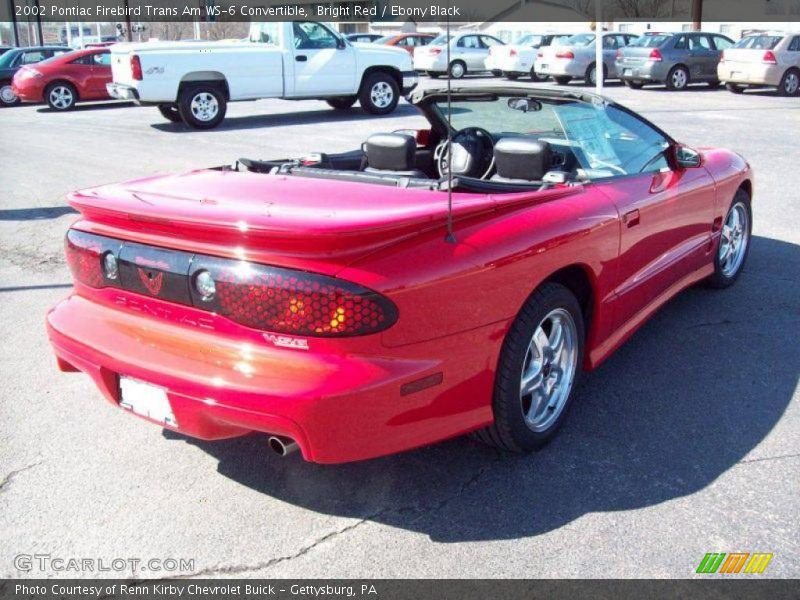 Bright Red / Ebony Black 2002 Pontiac Firebird Trans Am WS-6 Convertible
