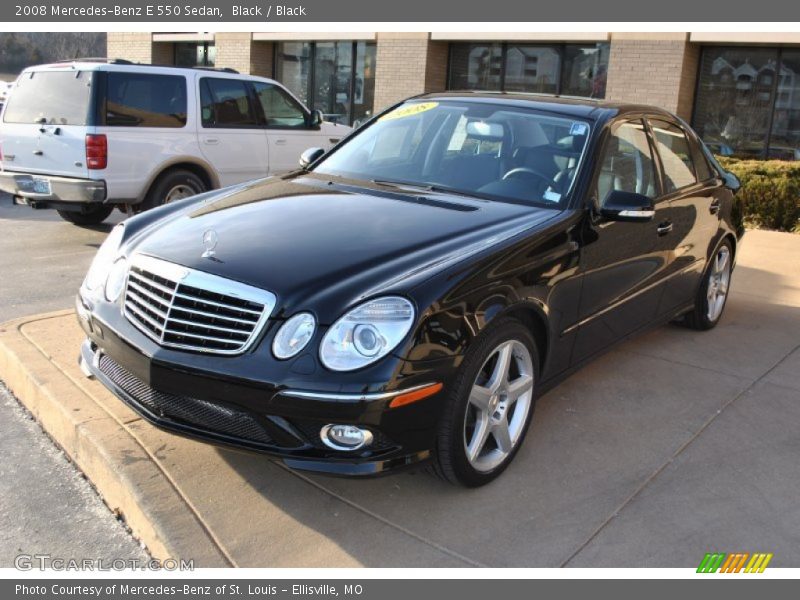 Black / Black 2008 Mercedes-Benz E 550 Sedan