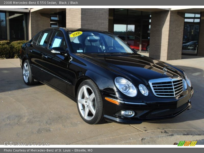 Black / Black 2008 Mercedes-Benz E 550 Sedan