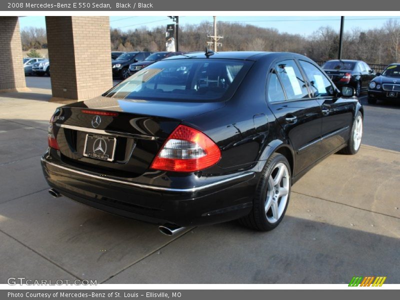 Black / Black 2008 Mercedes-Benz E 550 Sedan