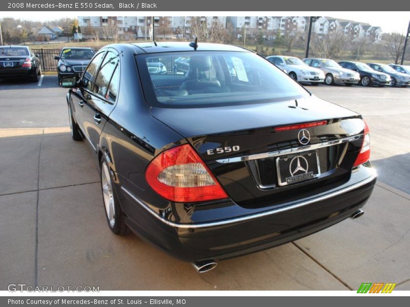 Black / Black 2008 Mercedes-Benz E 550 Sedan