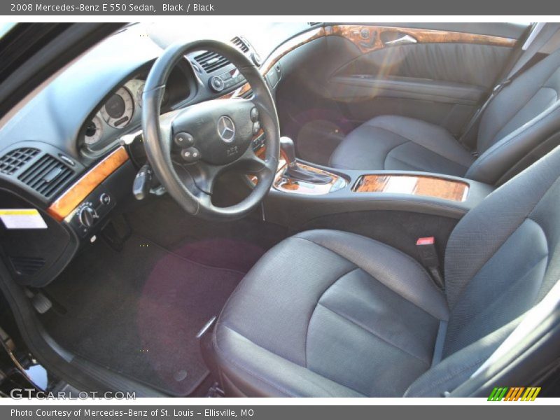 Black / Black 2008 Mercedes-Benz E 550 Sedan