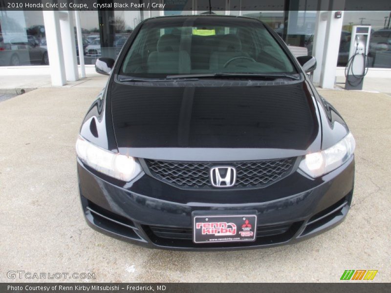 Crystal Black Pearl / Gray 2010 Honda Civic LX Coupe
