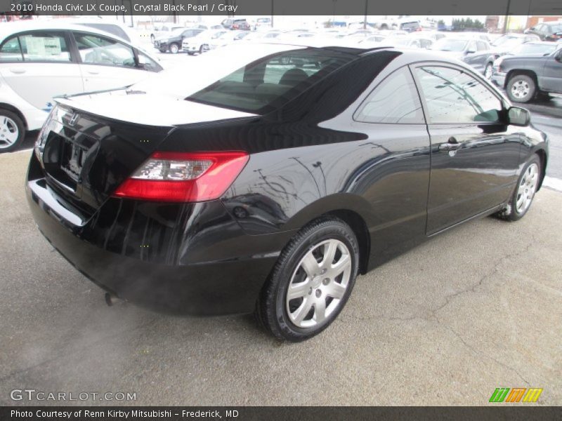 Crystal Black Pearl / Gray 2010 Honda Civic LX Coupe