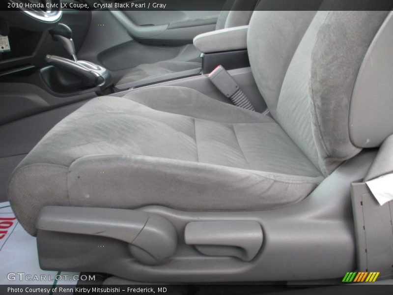 Crystal Black Pearl / Gray 2010 Honda Civic LX Coupe
