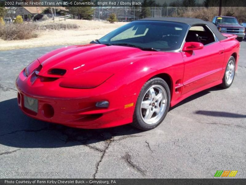 Bright Red / Ebony Black 2002 Pontiac Firebird Trans Am WS-6 Convertible