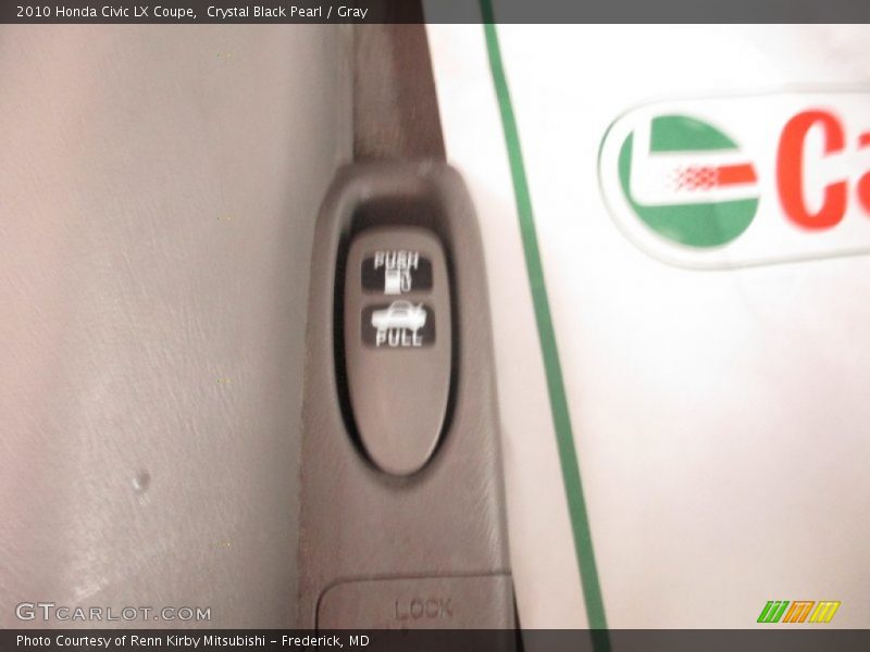 Crystal Black Pearl / Gray 2010 Honda Civic LX Coupe