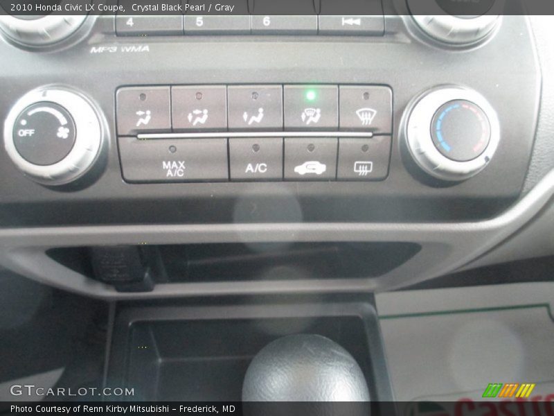 Crystal Black Pearl / Gray 2010 Honda Civic LX Coupe