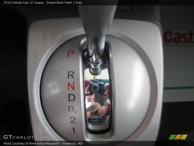 Crystal Black Pearl / Gray 2010 Honda Civic LX Coupe