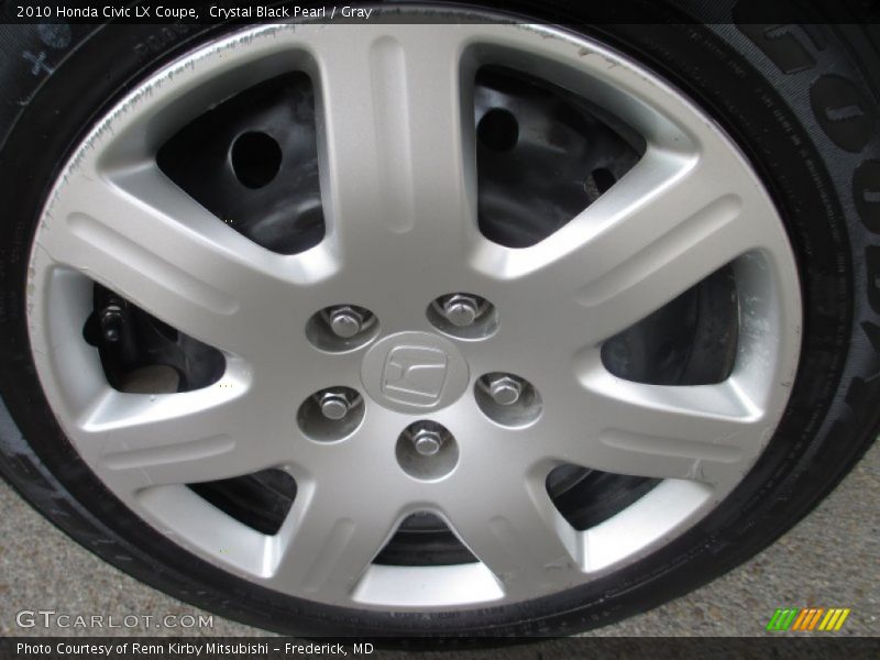 Crystal Black Pearl / Gray 2010 Honda Civic LX Coupe