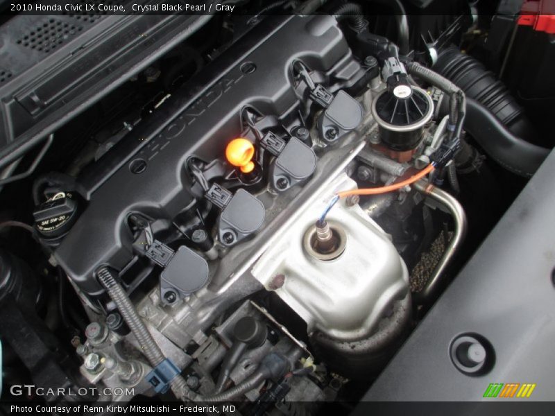 Crystal Black Pearl / Gray 2010 Honda Civic LX Coupe