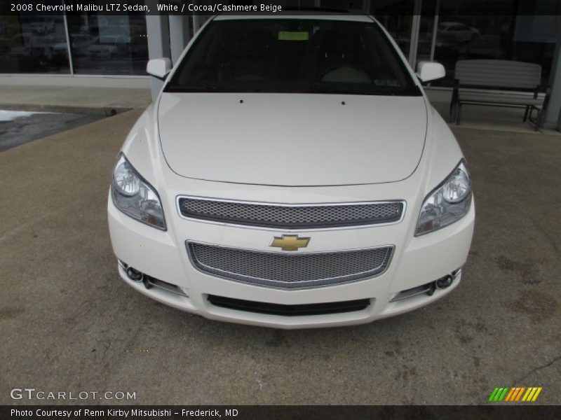 White / Cocoa/Cashmere Beige 2008 Chevrolet Malibu LTZ Sedan