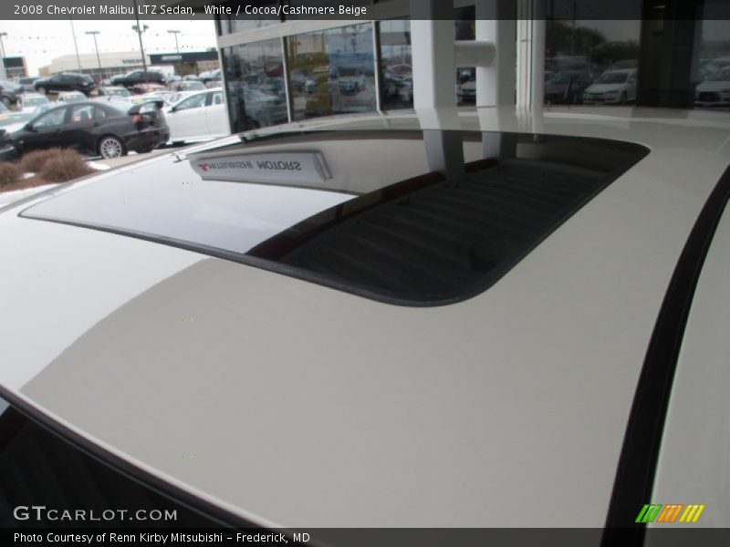 White / Cocoa/Cashmere Beige 2008 Chevrolet Malibu LTZ Sedan
