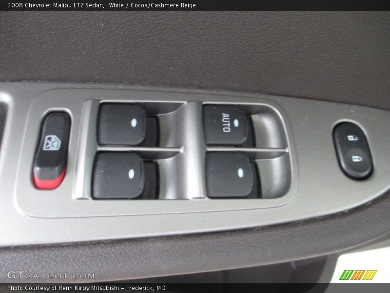 White / Cocoa/Cashmere Beige 2008 Chevrolet Malibu LTZ Sedan