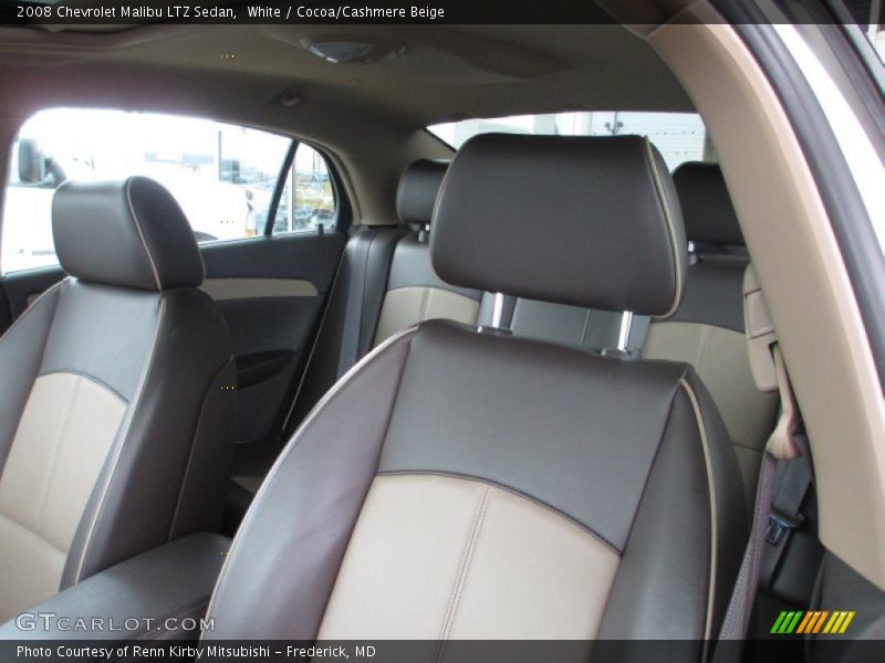 White / Cocoa/Cashmere Beige 2008 Chevrolet Malibu LTZ Sedan
