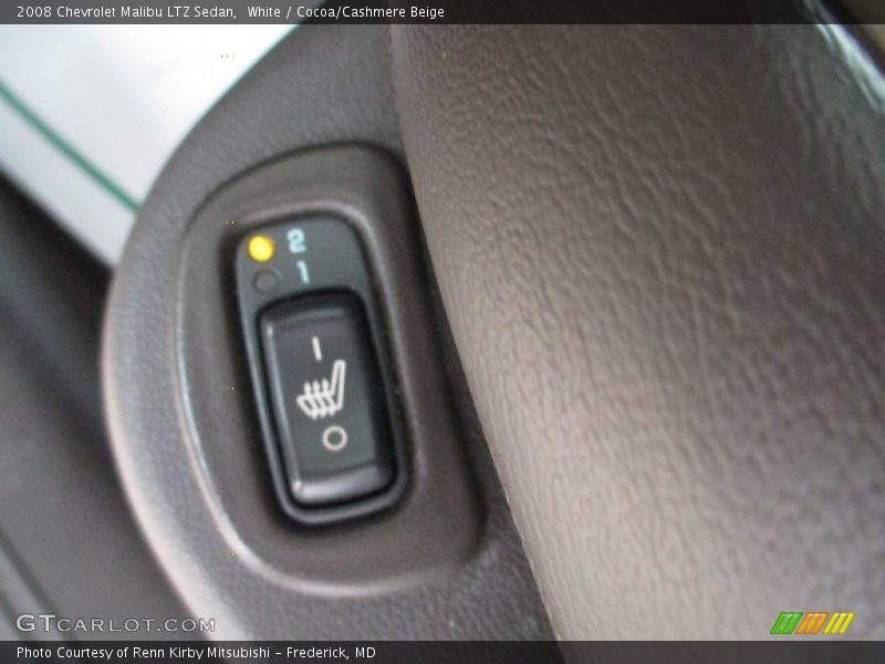 White / Cocoa/Cashmere Beige 2008 Chevrolet Malibu LTZ Sedan