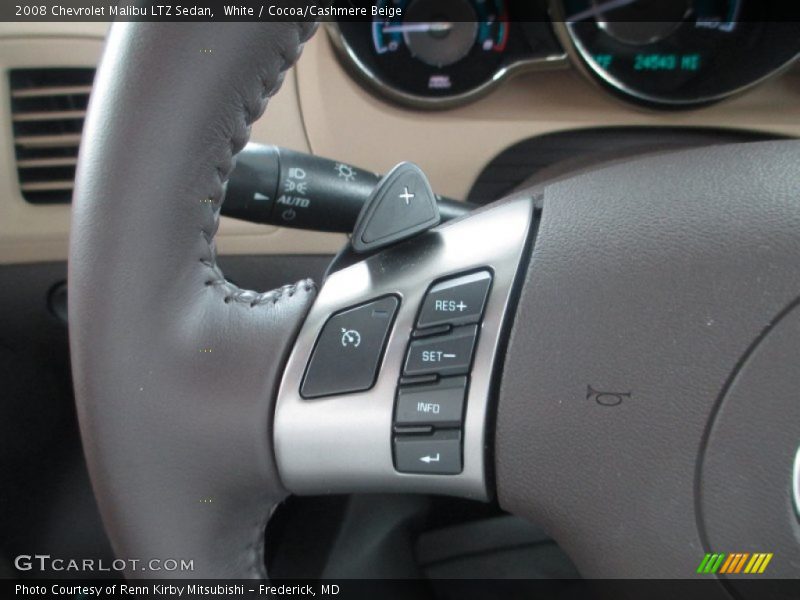 White / Cocoa/Cashmere Beige 2008 Chevrolet Malibu LTZ Sedan