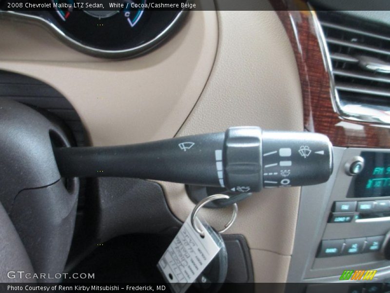 White / Cocoa/Cashmere Beige 2008 Chevrolet Malibu LTZ Sedan