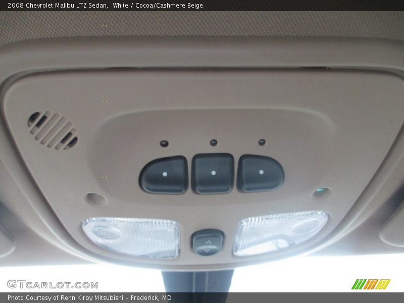 White / Cocoa/Cashmere Beige 2008 Chevrolet Malibu LTZ Sedan