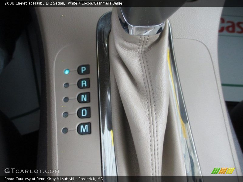 White / Cocoa/Cashmere Beige 2008 Chevrolet Malibu LTZ Sedan