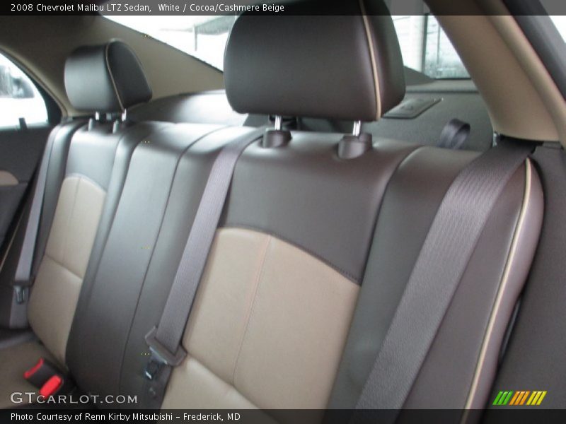 White / Cocoa/Cashmere Beige 2008 Chevrolet Malibu LTZ Sedan