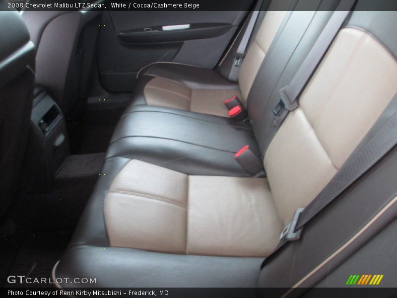 White / Cocoa/Cashmere Beige 2008 Chevrolet Malibu LTZ Sedan
