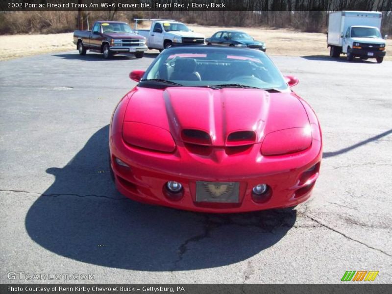 Bright Red / Ebony Black 2002 Pontiac Firebird Trans Am WS-6 Convertible