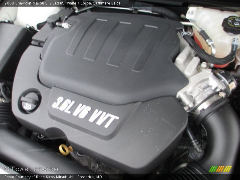 White / Cocoa/Cashmere Beige 2008 Chevrolet Malibu LTZ Sedan