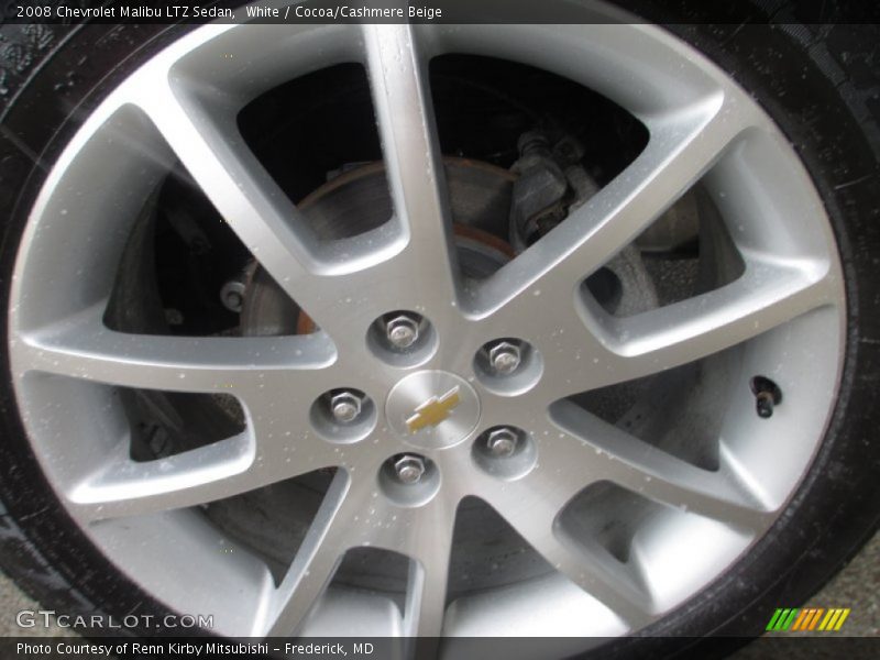 White / Cocoa/Cashmere Beige 2008 Chevrolet Malibu LTZ Sedan