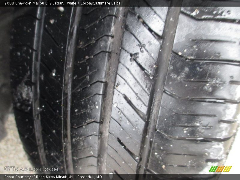 White / Cocoa/Cashmere Beige 2008 Chevrolet Malibu LTZ Sedan