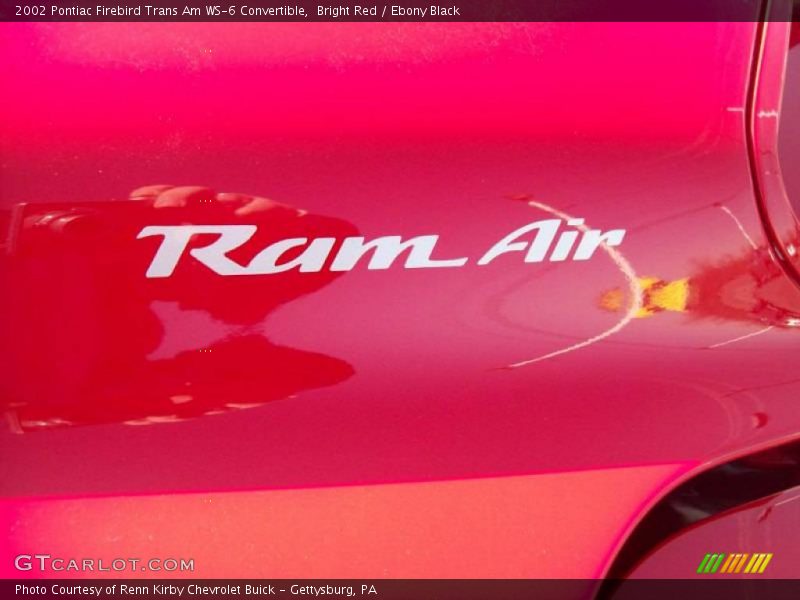 Bright Red / Ebony Black 2002 Pontiac Firebird Trans Am WS-6 Convertible