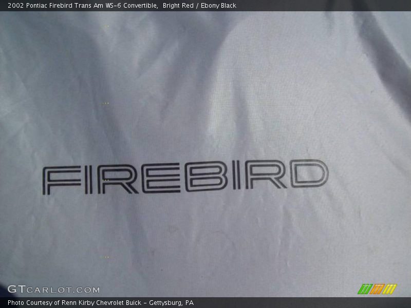 Bright Red / Ebony Black 2002 Pontiac Firebird Trans Am WS-6 Convertible