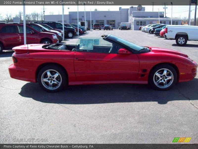 Bright Red / Ebony Black 2002 Pontiac Firebird Trans Am WS-6 Convertible