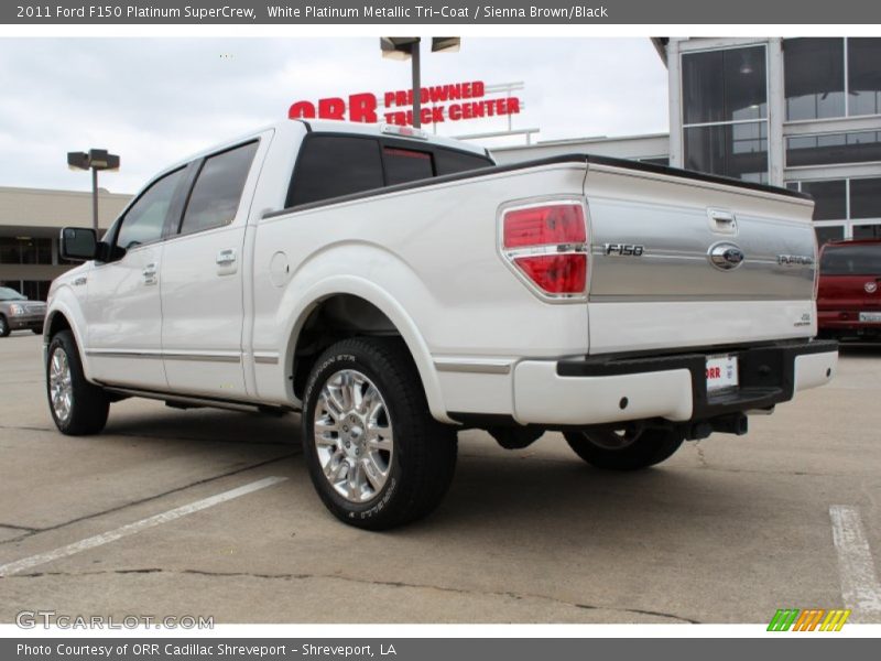 White Platinum Metallic Tri-Coat / Sienna Brown/Black 2011 Ford F150 Platinum SuperCrew