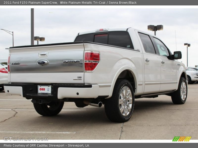 White Platinum Metallic Tri-Coat / Sienna Brown/Black 2011 Ford F150 Platinum SuperCrew