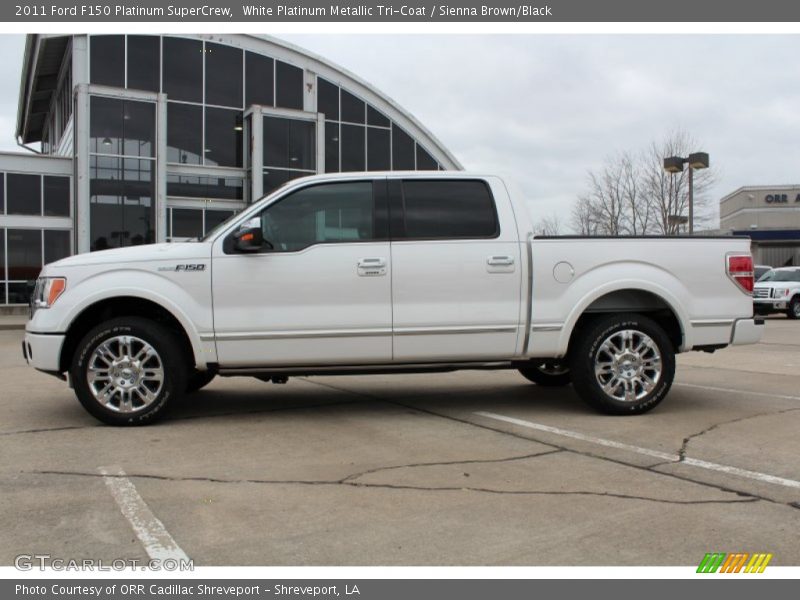 White Platinum Metallic Tri-Coat / Sienna Brown/Black 2011 Ford F150 Platinum SuperCrew