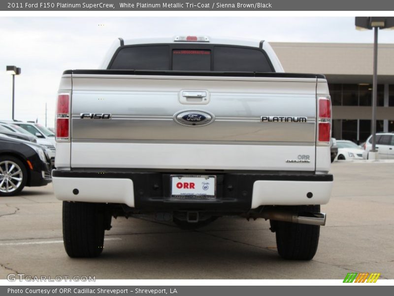 White Platinum Metallic Tri-Coat / Sienna Brown/Black 2011 Ford F150 Platinum SuperCrew