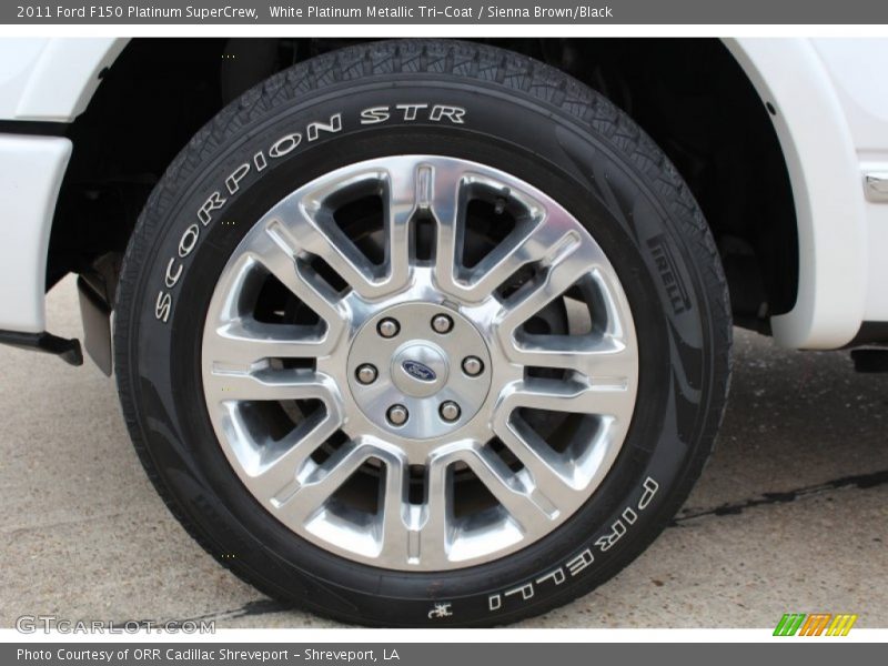 White Platinum Metallic Tri-Coat / Sienna Brown/Black 2011 Ford F150 Platinum SuperCrew