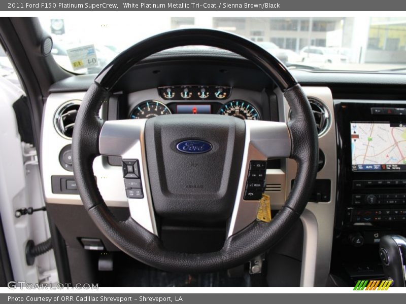 White Platinum Metallic Tri-Coat / Sienna Brown/Black 2011 Ford F150 Platinum SuperCrew