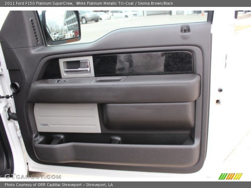 White Platinum Metallic Tri-Coat / Sienna Brown/Black 2011 Ford F150 Platinum SuperCrew