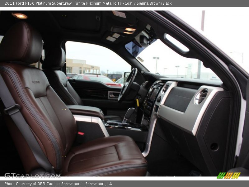 White Platinum Metallic Tri-Coat / Sienna Brown/Black 2011 Ford F150 Platinum SuperCrew