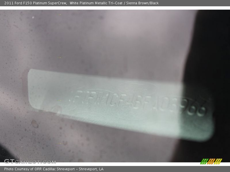 White Platinum Metallic Tri-Coat / Sienna Brown/Black 2011 Ford F150 Platinum SuperCrew